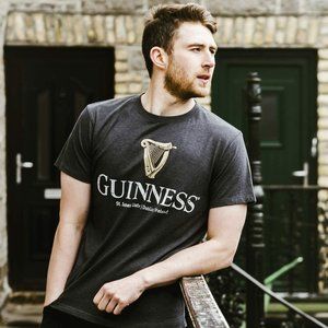 Guinness Distressed Harp Logo Tee